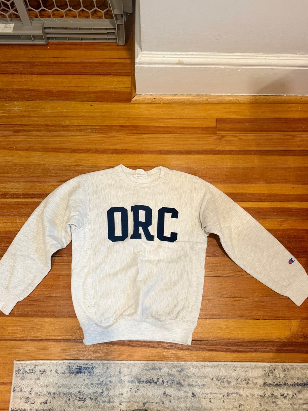 Champion Light Heather Gray Sweatshirt with Navy ORC Letters